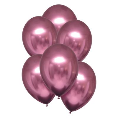 Chrome Ballonnen Flamingo Roze Luxe - 6 Stuks