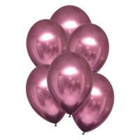 Chrome Ballonnen Flamingo Roze Luxe - 6 Stuks - thumbnail