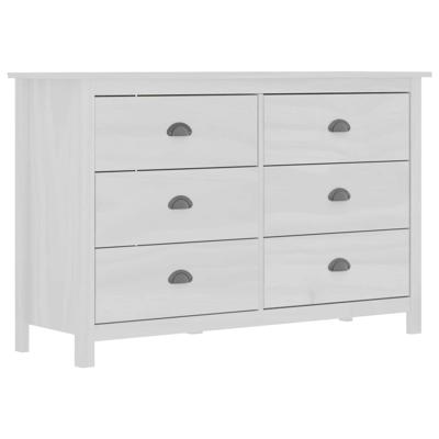 vidaXL Dressoir Hill Range 125x40x80 cm massief grenenhout wit