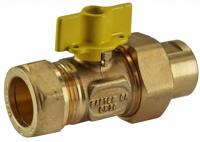 Wiesbaden Riko Gaskogelkranen 22 mm knel x 1/2bin. - thumbnail