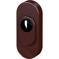 Basi 1200-0003 Beveiligingsrozet met cilinderafdekking RVS, Bruin - thumbnail