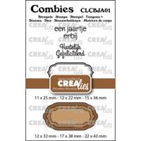 Crealies • combies stempelset jarig 01: 2 teksten + 1 tag/label - thumbnail