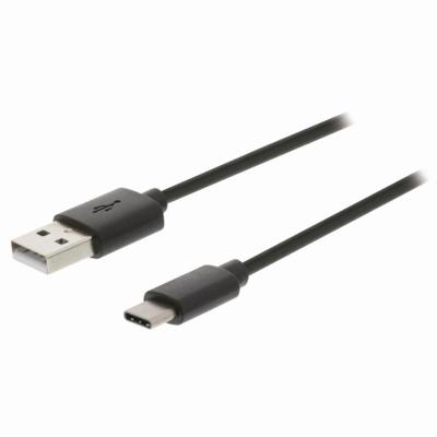 Nedis CCGB60600BK10 Usb-kabel Usb 2.0 Usb-a Male Usb-c™ Male 60 W 480 Mbps Vernikkeld 1.00 M Rond Pvc Zwart Doos