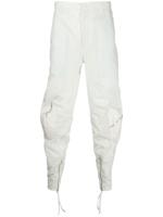 KANGHYUK vertical stripe zip cuff trousers - White - thumbnail