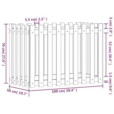 Plantenbak verhoogd hekontwerp 100x50x70 cm grenenhout zwart Plantenbak verhoogd hekontwerp 100x50x70 cm grenenhout zwart