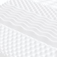 Slaapbank met onderschuifbed en matrassen 90x200 cm stof crème - thumbnail