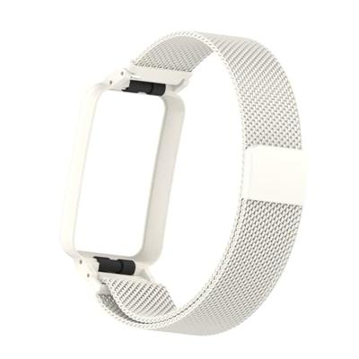 Milanese loop bandje met case - Wit - Xiaomi Smart Band 7 Pro Milanese loop bandje met case - Wit - Xiaomi Smart Band 7 Pro