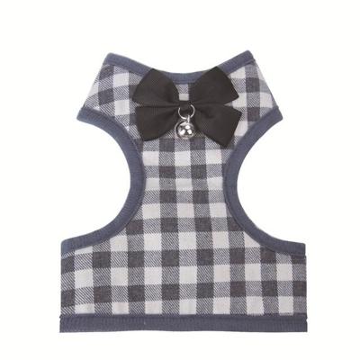 Verstelbare Bow Plaid vest lead pull touw leiband voor kat hond huisdier (L)