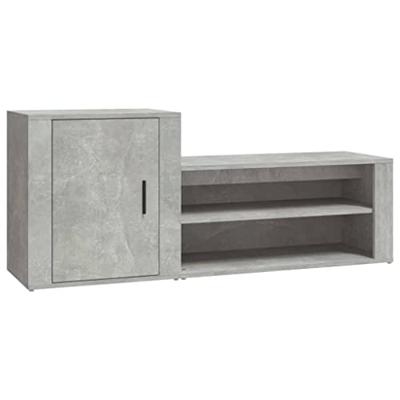 VidaXL Schoenenkast 130x35x54 cm bewerkt hout betongrijs