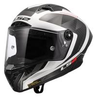 LS2 integraalhelm "ff805 thunder carbon gp diamond helmet ff805 thunder gp raute xxl white/grey - thumbnail