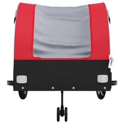 Fietstrailer 45 kg ijzer zwart en rood - thumbnail