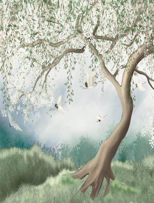 Dutch Cute Walls- Weeping Willow 212x280cm - CW6051-1