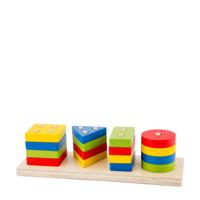 New Classic Toys blokkenpuzzel Geometrisch junior hout 16 stukjes - thumbnail