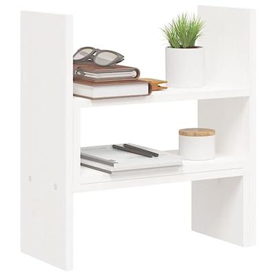 VidaXL Monitorstandaard (39-72)x17x43 cm massief grenenhout wit