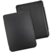 Lunso Kobo Clara BW / Clara Colour hoes (6 inch) - echt leren sleepcover - Zwart - thumbnail