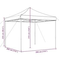 VidaXL Partytent inklapbaar pop-up 292x292x315 cm terracotta - thumbnail