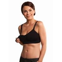 Gewatteerde borstvoedings- & zwangerschapsbeha zonder naden CARRIWELL zwart - thumbnail