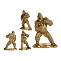 Decoratieve figuren Gorilla Gouden Hars (25 x 56 x 42 cm) - thumbnail