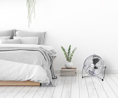 Bestron vloerventilator Retro 35 cm 3 standen 55W chroom