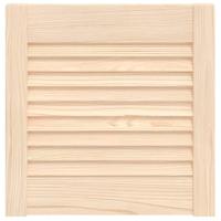 VidaXL Kastdeur met lamellen 39,5x39,4 cm massief grenenhout - thumbnail