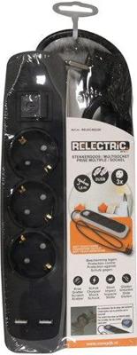 Relectric stekkerdoos 1,5 mtr 3-voudig 2x usb - relec492220 relec492220