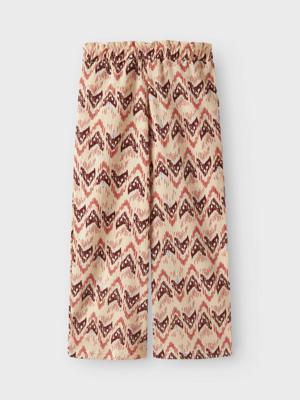 Name it zomer broek meisjes - wide fit - print beige - Nkfhamsa