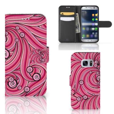 Samsung Galaxy S7 Hoesje Swirl Pink Samsung Galaxy S7 Hoesje Swirl Pink
