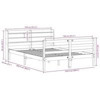 Bedframe met hoofdbord massief grenenhout 120x200 cm - thumbnail