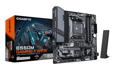 Gigabyte B550M GAMING X WIFI6 Moederbord Socket AMD AM4 Vormfactor Micro-ATX Moederbord chipset AMD® B550 Gigabyte B550M GAMING X WIFI6 Moederbord Socket AMD AM4 Vormfactor Micro-ATX Moederbord chipset AMD® B550