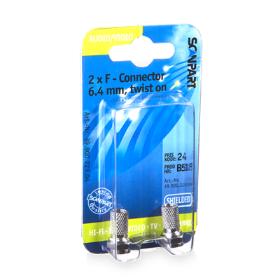 Scanpart F Connector 6.4(m) Schroefbaar A2