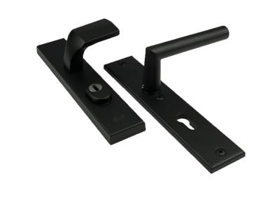 AMI Veiligheidsbeslag 251/15 Kt55 Knop 144, Deurkruk 374 Profielcilinder 55 Zwart Deurdikte 38/42 R9005Str - 739740