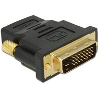 Delock 65466 DVI / HDMI Adapter [1x DVI-stekker 24+1-polig - 1x HDMI-bus] Zwart - thumbnail