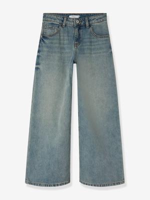 NAME IT wijde skater jeans voor meisjes van gerecycled katoen jeansblauw