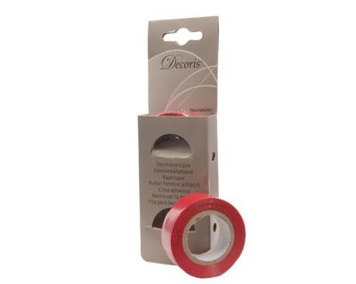 Decoris Raamtape rol 2x1000cm rood 2st