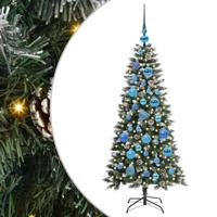 Kunstkerstboom met 150 LED Groen 120 cm PVC en Plastic en Staal - thumbnail