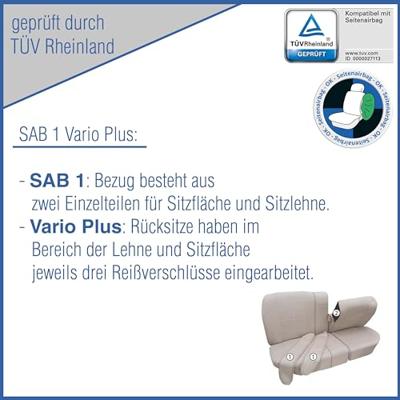 Petex 24274918 Classic Autostoelhoes 17-delig Polyester Zwart, Grijs Bestuurder, Passagier, Achterbank - thumbnail