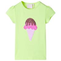 VidaXL Kindershirt 116 neongeel - thumbnail