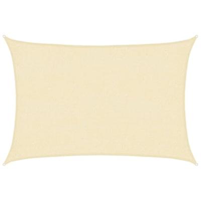 VidaXL Zonnezeil 160 g/m² 2x3 m hdpe crèmekleurig