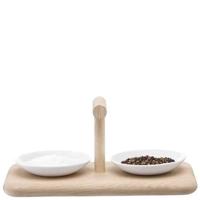 L.S.A. Dine Serveerplank met 2 Schalen Laag - thumbnail