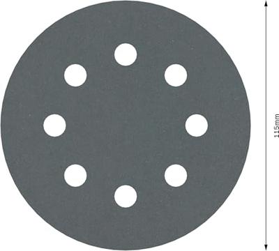 Bosch Accessories Best for Stone 2608605113 Excenterschuurpapier Met klittenband, Geperforeerd Korrelgrootte (num) 600 (Ø) 115 mm 5 stuk(s)