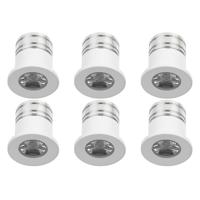 LED Veranda Spot Verlichting 6 Pack - Velvalux - 3W - Warm Wit 3000K - Inbouw - Rond - Mat Wit - Aluminium - Ø31mm - thumbnail