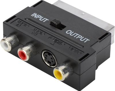 ASSMANN Electronic 84548 Scart RCA, SVHS Zwart kabeladapter/verloopstukje