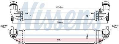Intercooler, inlaatluchtkoeler 96141