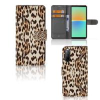 Sony Xperia 10 IV | Telefoonhoesje | Met pasjeshouder | Leopard - thumbnail