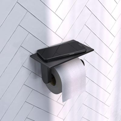 Toiletrolhouder Brauer Gunmetal Edition Met Planchet Gunmetal Geborsteld PVD Toiletrolhouder Brauer Gunmetal Edition Met Planchet Gunmetal Geborsteld PVD