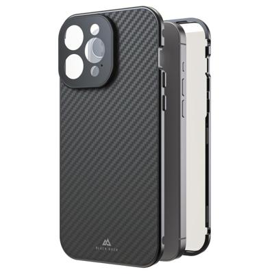 Black Rock 360 Glas Cover Voor Apple IPhone 15 Pro Max Real Carbon Black Rock 360 Glas Cover Voor Apple IPhone 15 Pro Max Real Carbon