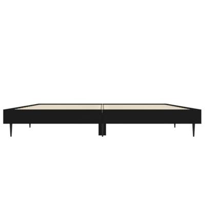 Bedframe LED massief hout zwart 140x190 cm - thumbnail