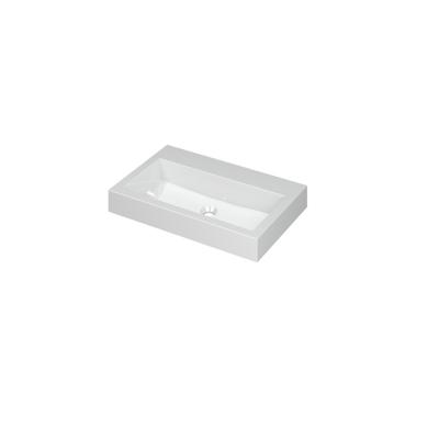 INK Momento Wastafel Polystone Zonder Kraangat - 700x450x90 mm - Glans Wit