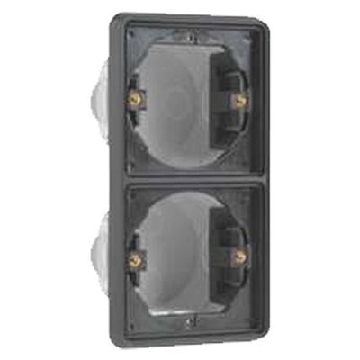 Niko dubbele zwarte inbouwdoos waterdicht IP55 verticaal