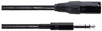 Cordial EM 0,5 MV XLR Verbindingskabel [1x XLR-stekker 3-polig - 1x Jackplug male 6,3 mm (stereo)] 0.50 m Zwart